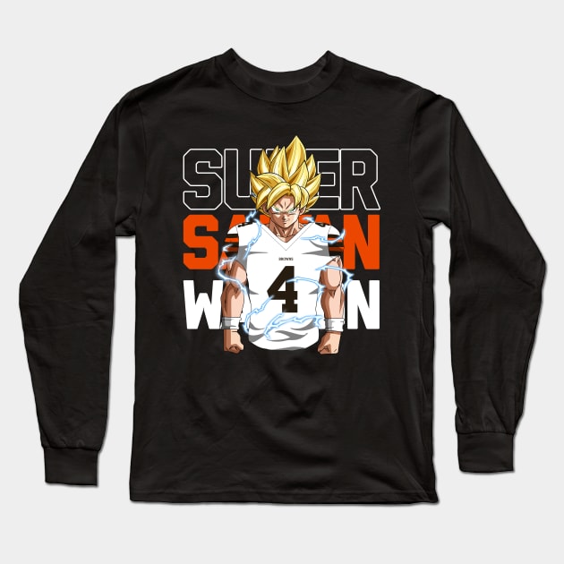 Super Saiyan Deshaun Watson Long Sleeve T-Shirt by mbloomstine